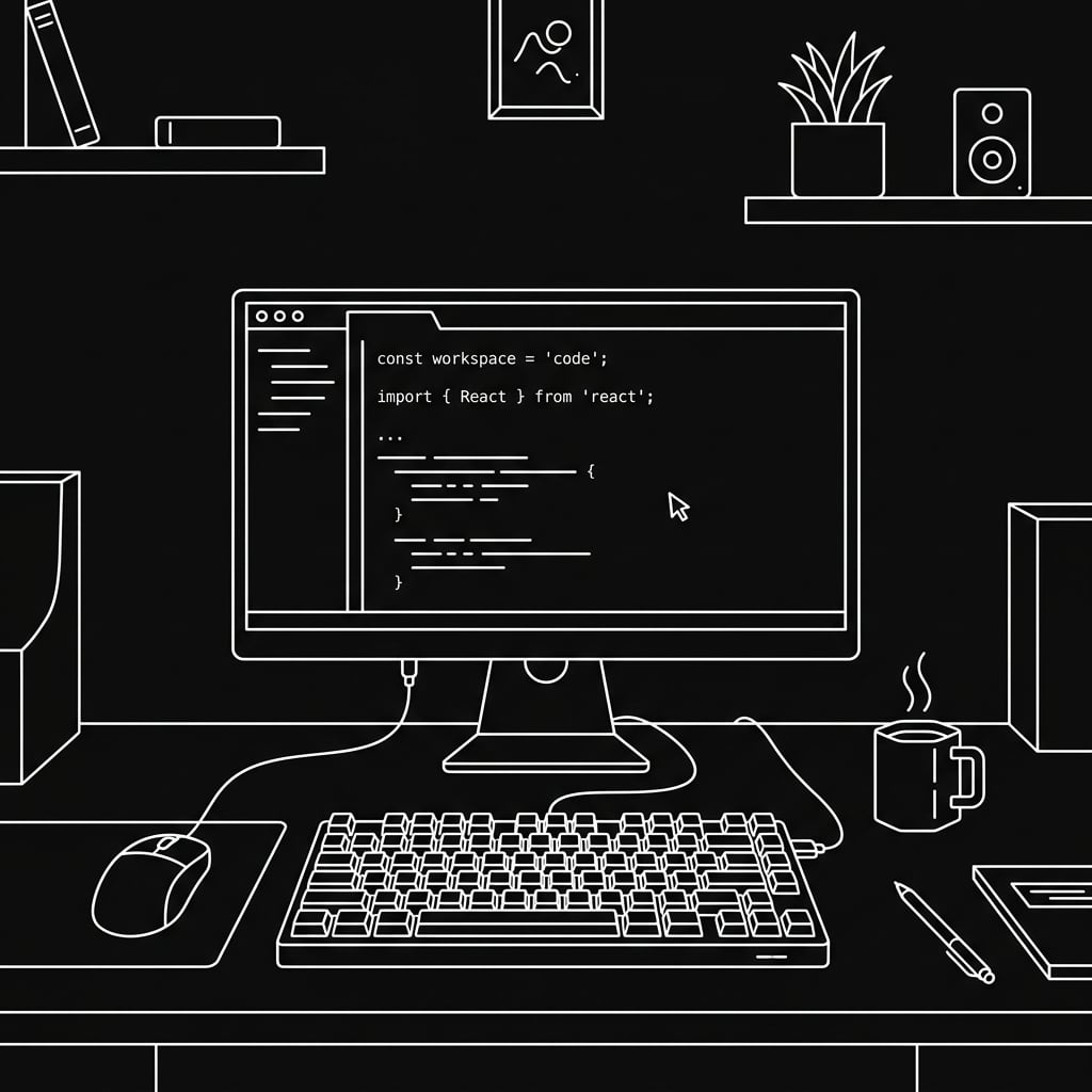 Working on code in a modern workspace