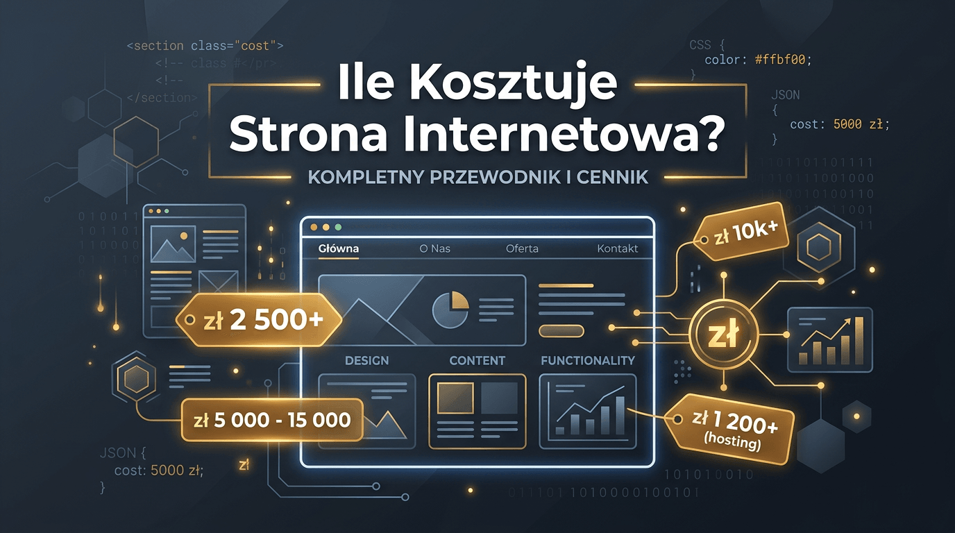 Ile Kosztuje Strona Internetowa w 2026? Cennik i Co Wpływa na Cenę